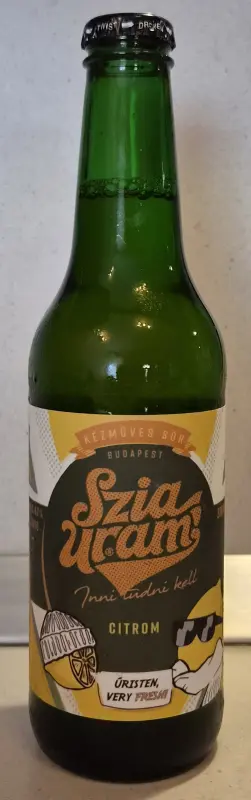 Prémium Magyar Sör (Szia Uram! / Frootie Sörmanufaktúra) Szia Uram! Citrom