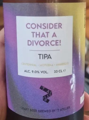 Microbrouwerij 't Atelier Consider That A Divorce