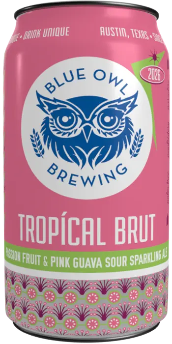 Blue Owl Brewing Tropícal Brut: Passion Fruit & Pink Guava Sour Sparkling Ale