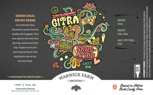 Warwick Farm Brewing Citra Sensation - Double Dry Hopped
