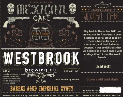 Westbrook Brewing Co. Maple Bourbon Mexican Cake (2018)