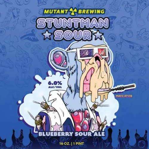 Mutant Brewing Stuntman Sour - Blueberry