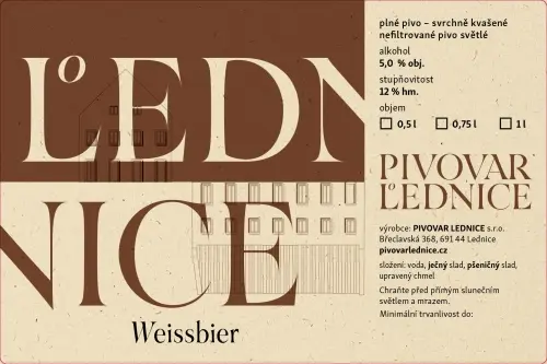 Pivovar Lednice Weissbier 12