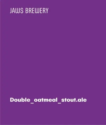 Jaws Brewery Double_oatmeal_stout.ale