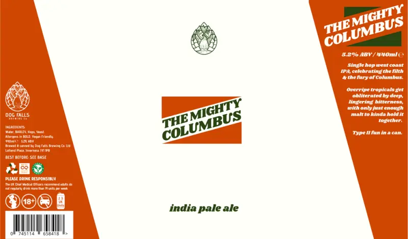Dog Falls Brewing Co The Mighty Columbus