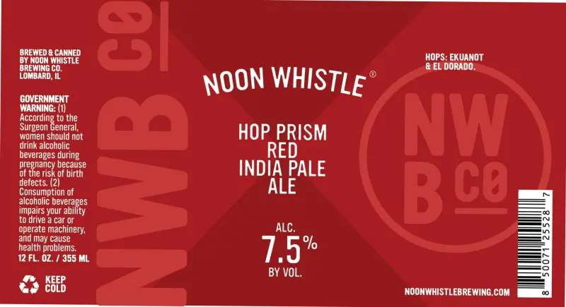 Noon Whistle Brewing Company Hop Prism Red