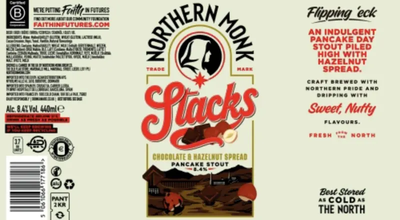 Northern Monk Brew Co. Stacks - Chocolate & Hazelnut Spread Pancake Stout