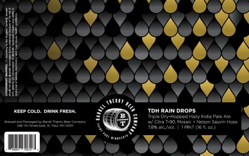 Barrel Theory Beer Company TDH Rain Drops (Citra, Mosaic and Nelson Sauvin)