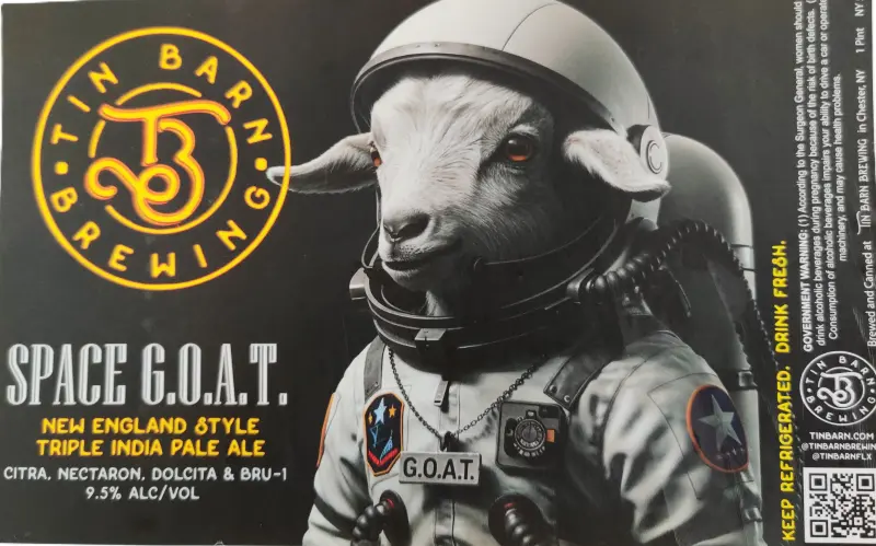 Tin Barn Brewing Space G.O.A.T.