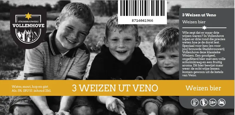 Stadsbrouwerij Vollenhove 3 Weizen Ut Veno