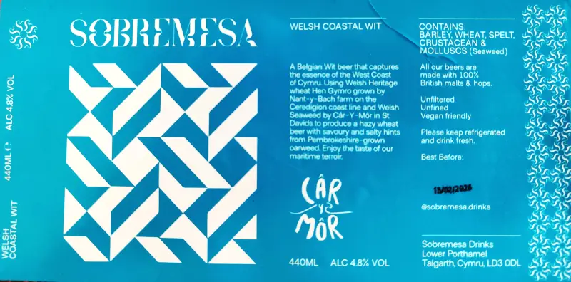 Sobremesa Drinks Welsh Coastal Wit