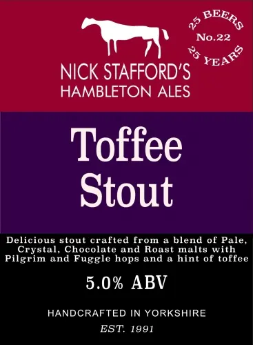Hambleton Brewery Nick Stafford's Toffee Stout