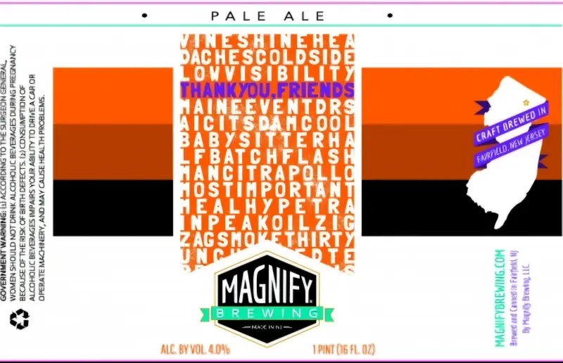 Magnify Brewing Company Thank You, Friends