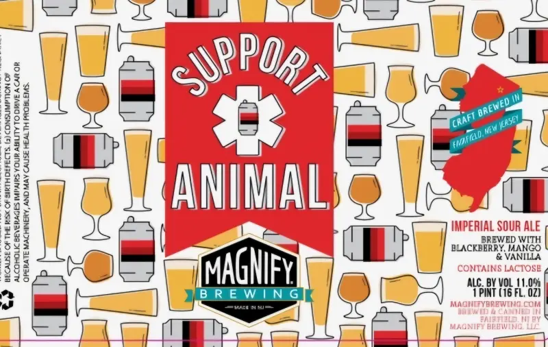 Magnify Brewing Company Support Animal