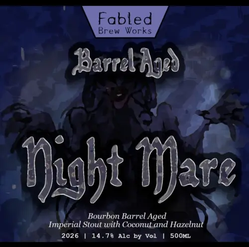 Fabled Brew Works Barrel Aged Night Mare