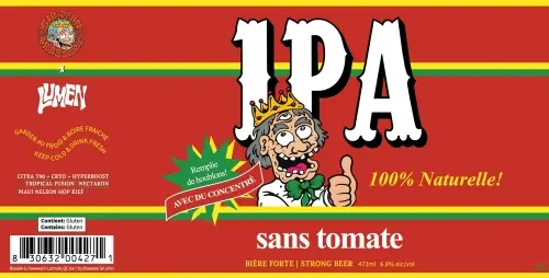 Brasserie Sir John Brewing Company IPA Sans Tomate