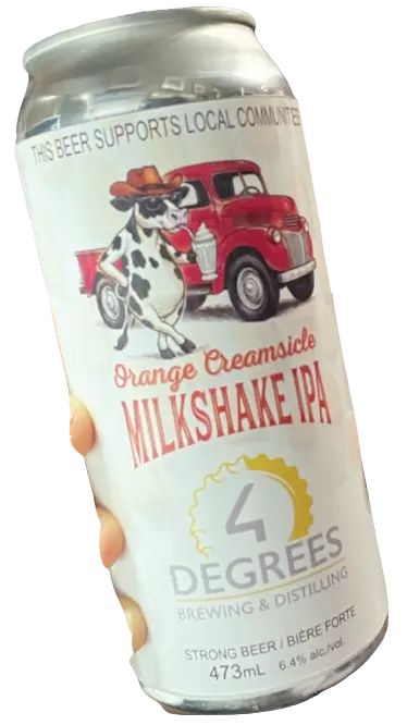 4 Degrees Brewing Company [4°] Orange Creamsicle Milkshake IPA