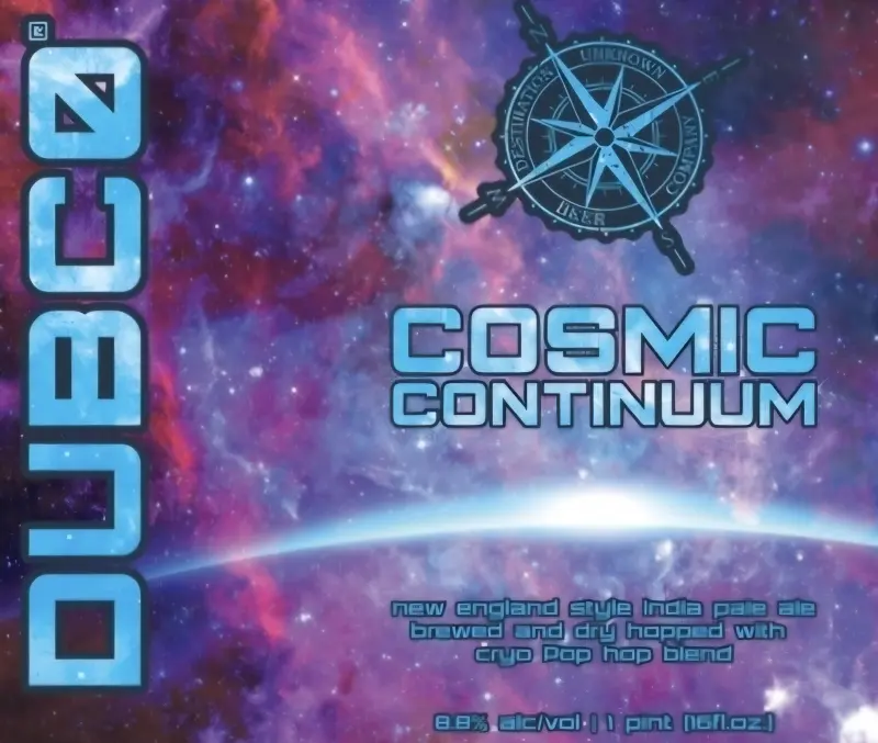 Destination Unknown Beer Company (DUBCO) Cosmic Continuum