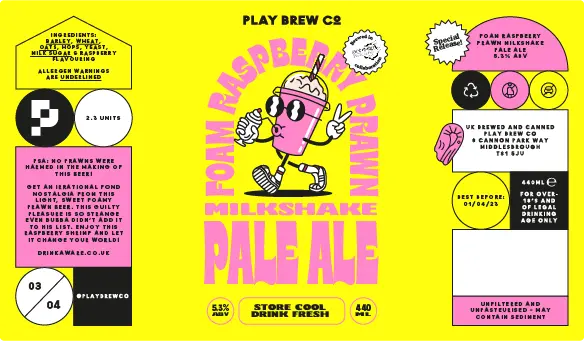 Play Brew Co Foam Raspberry Prawn Milkshake