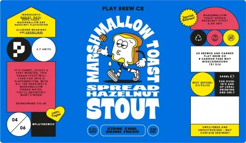 Play Brew Co Marshmallow Toast Spread Hazelnut Stout
