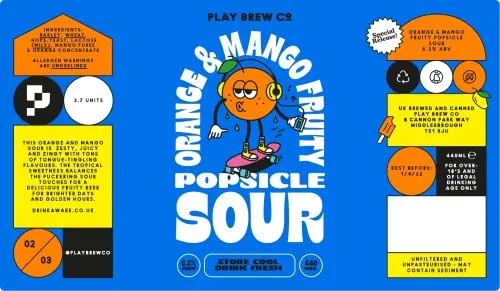 Play Brew Co Orange & Mango Popsicle Fruity Sour