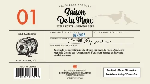 Bob Magnale - Artisans Brasseurs Saison de la Marc