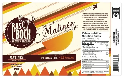 Ras L'Bock - Artisans Brasseurs Matinée Extra Light