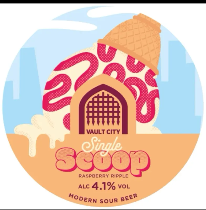 Vault City Raspberry Ripple  -  Single Scoop