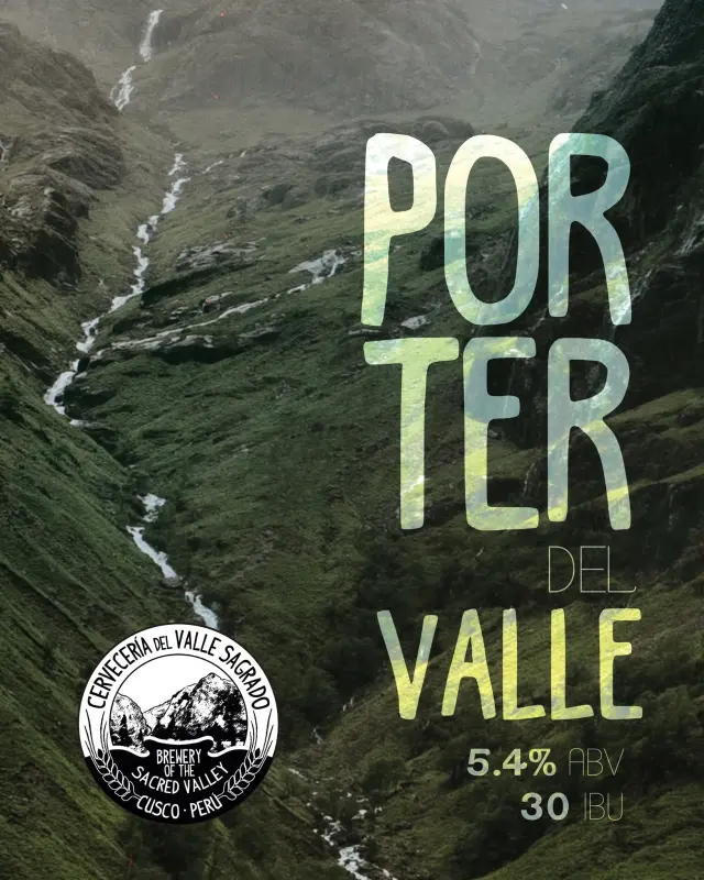 Cervecería del Valle Sagrado (Sacred Valley Brewing Company) Porter del Valle