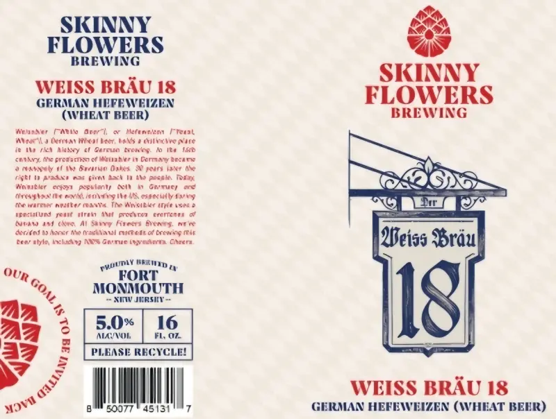 Skinny Flowers Brewing Company Weiss Bräu 18