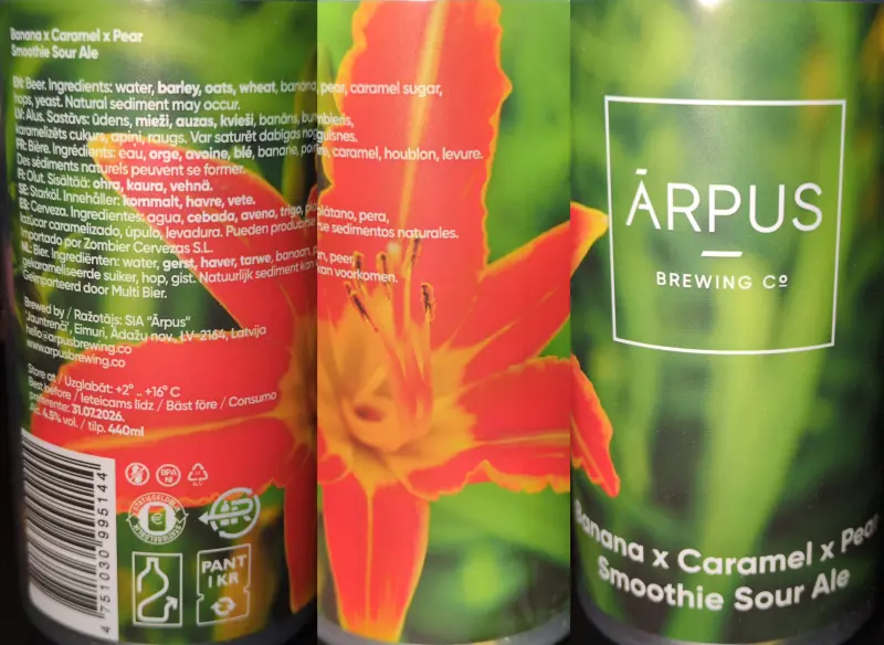 Ārpus Brewing Co. Banana X Caramel X Pear Smoothie Sour