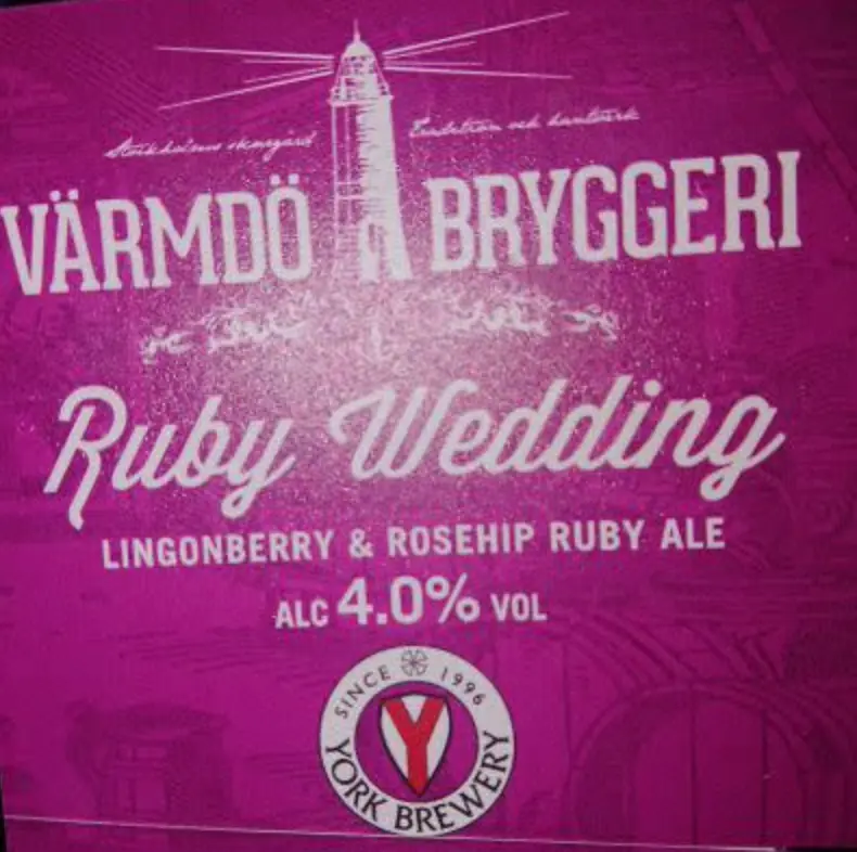 York Brewery Ruby Wedding