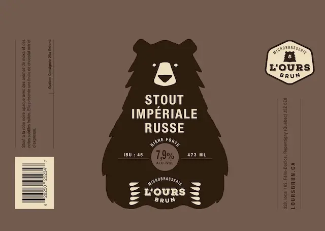 Microbrasserie L'Ours Brun Stout Impériale Russe