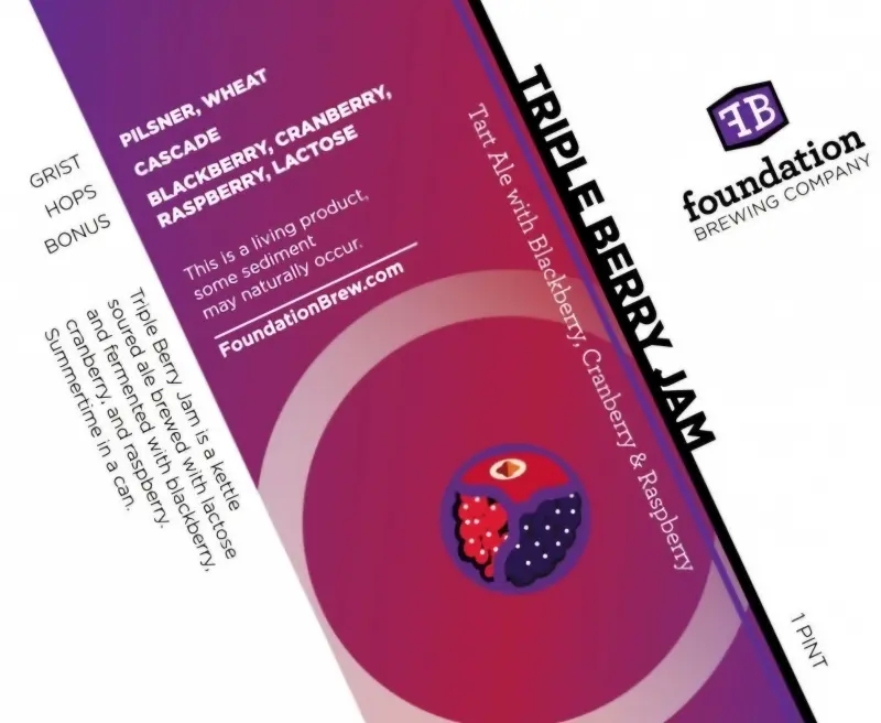 Foundation Brewing Company Triple Berry Jam
