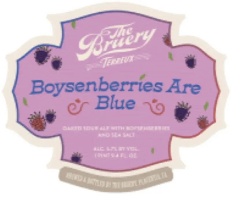 The Bruery Terreux Boysenberries are Blue