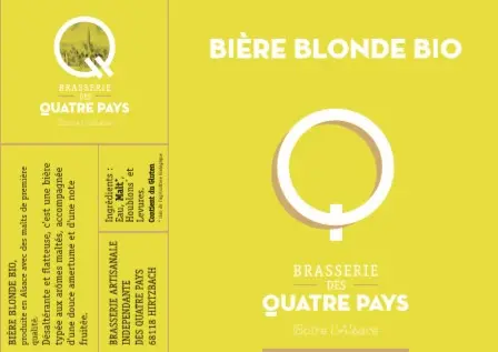 Brasserie des Quatre Pays Blonde Bio