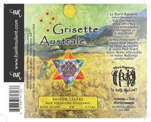 Microbrasserie Le Baril Roulant Grisette Australe