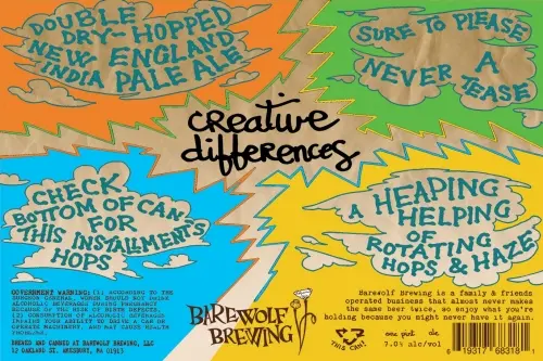 BareWolf Brewing Creative Differences: Citra + Mosic
