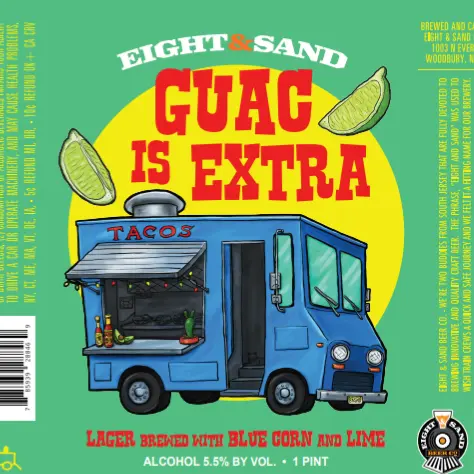Eight & Sand Beer Company Guac Is Extra