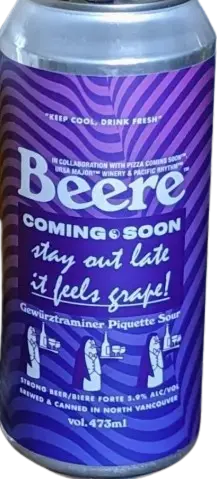 Beere Brewing Company Stay Out Late, It Feels Grape