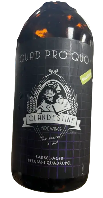 Clandestine Brewing Quad Pro Quo (Bourbon Barrel)