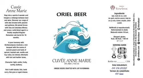 Oriel Beer Cuvée Anne Marie