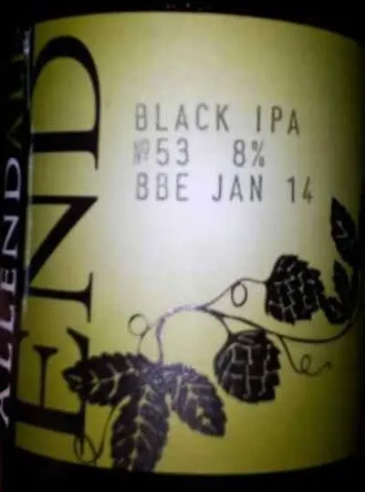 Allendale Brewery End 53 - Black IPA