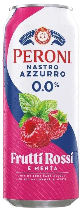 Birra Peroni Nastro Azzurro 0.0% Frutti Rossi e Menta