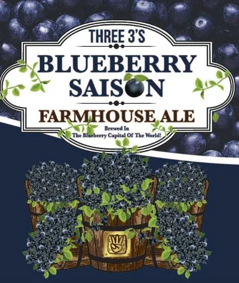 Three 3's Brewing Company Blueberry Saison