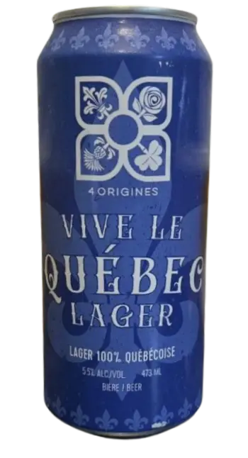 Microbrasserie 4 Origines Vive le Québec Lager