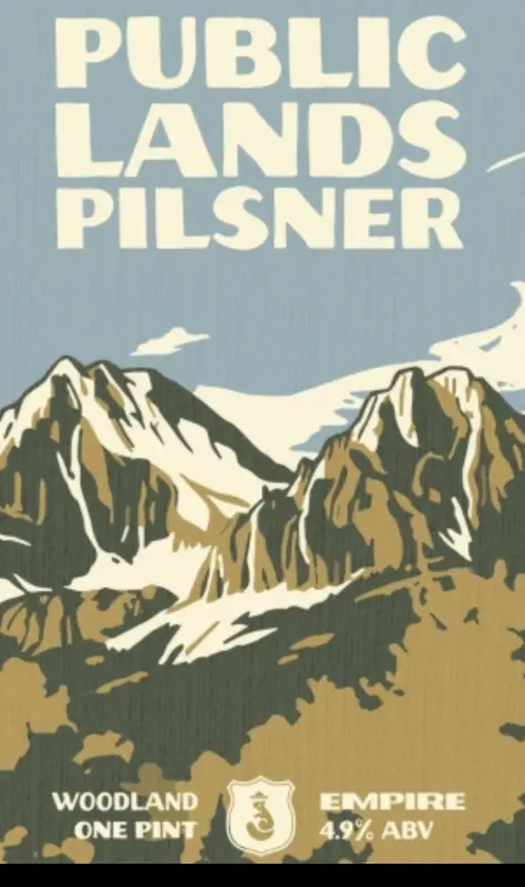 Woodland Empire Ale Craft Public Lands Pilsner