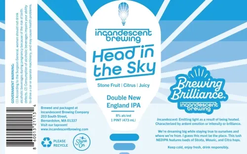 Incandescent Brewing Head in the Sky