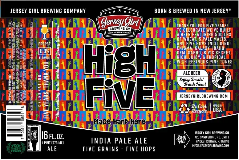 Jersey Girl Brewing Company High Five