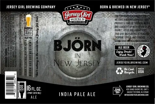 Jersey Girl Brewing Company Björn in New Jersey
